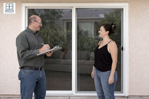 Sliding glass door installation estimate at a Walnut Creek residence